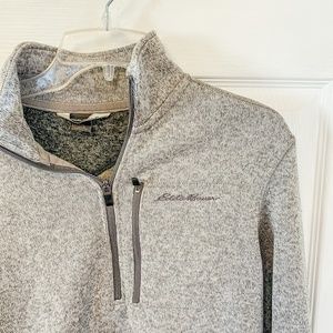 Eddie Bauer - Grey Quarter Zip Pull Over
